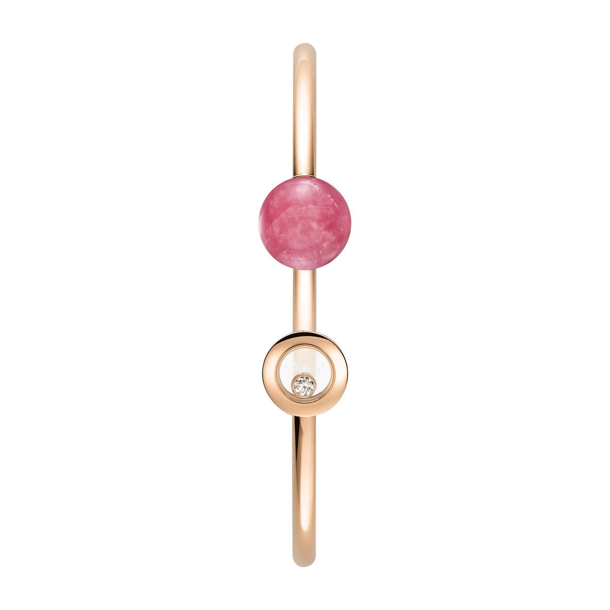 Chopard Happy Diamonds bangle in 18k ethical rose gold with diamonds view 2