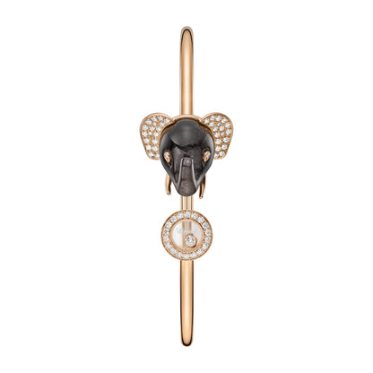 Chopard Happy Diamonds bangle in 18k ethical rose gold with diamonds view 2