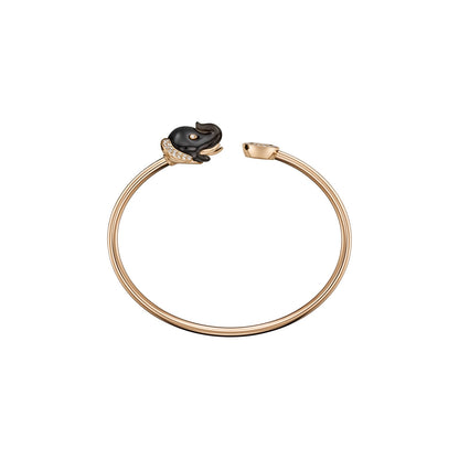 Chopard Happy Diamonds bangle in 18k ethical rose gold with diamonds view 3