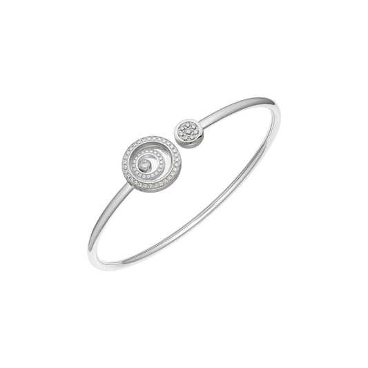 Chopard Happy Diamonds bangle in 18k ethical white gold with diamonds