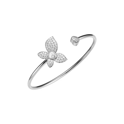 Chopard Happy Diamonds bangle in 18k ethical white gold with diamonds