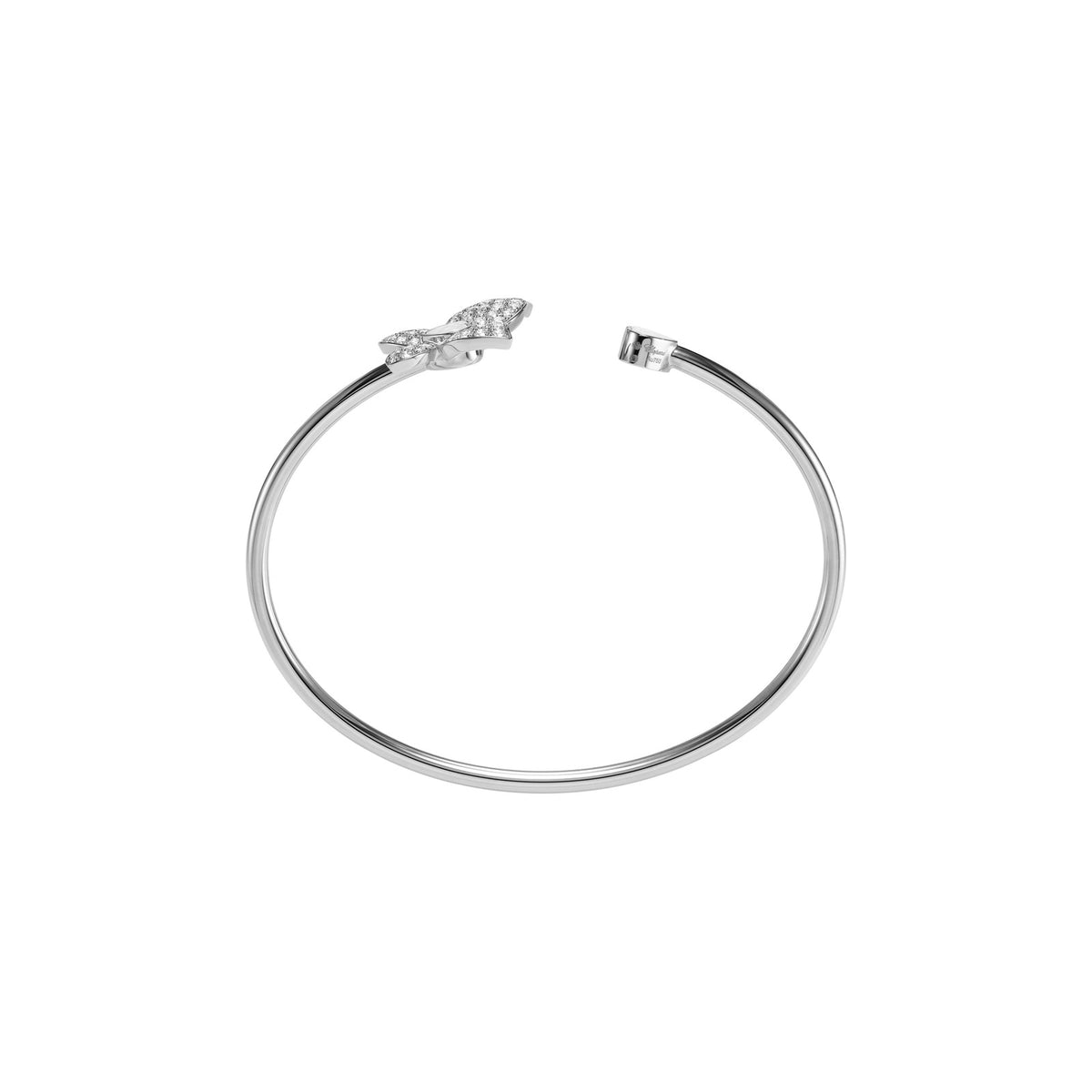 Chopard Happy Diamonds bangle in 18k ethical white gold with diamonds view 3
