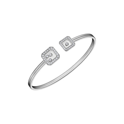 Chopard Happy Diamonds bangle in 18k ethical white gold with diamonds view 2