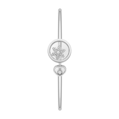 Chopard Happy Diamonds bangle in 18k ethical white gold view 2
