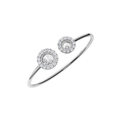 Chopard Happy Diamonds bangle in 18k ethical white gold with diamonds