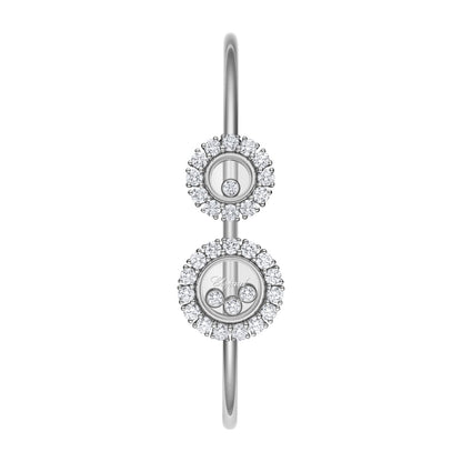 Chopard Happy Diamonds bangle in 18k ethical white gold with diamonds view 2