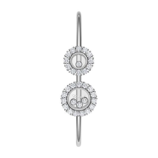 Chopard Happy Diamonds bangle in 18k ethical white gold with diamonds view 2