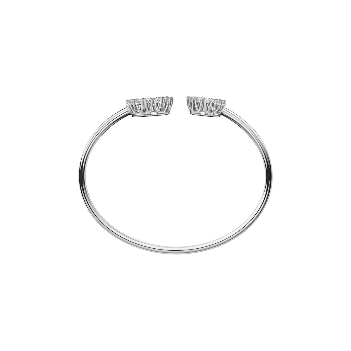 Chopard Happy Diamonds bangle in 18k ethical white gold with diamonds view 3