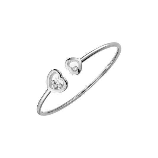 Chopard Happy Diamonds bangle in 18k ethical white gold with diamonds
