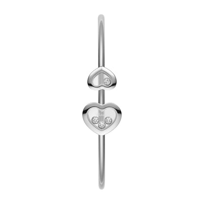 Chopard Happy Diamonds bangle in 18k ethical white gold with diamonds view 2