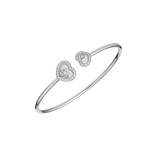 Chopard Happy Diamonds bangle in 18k ethical white gold with diamonds