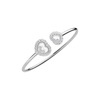 Chopard Happy Diamonds bangle in 18k ethical white gold with diamonds