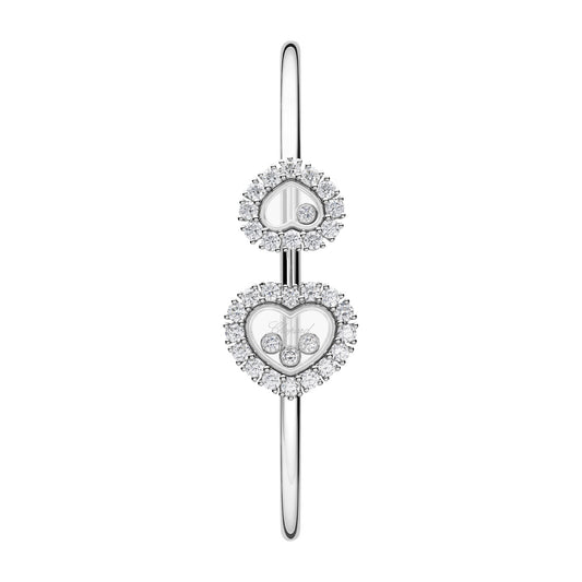 Chopard Happy Diamonds bangle in 18k ethical white gold with diamonds view 2