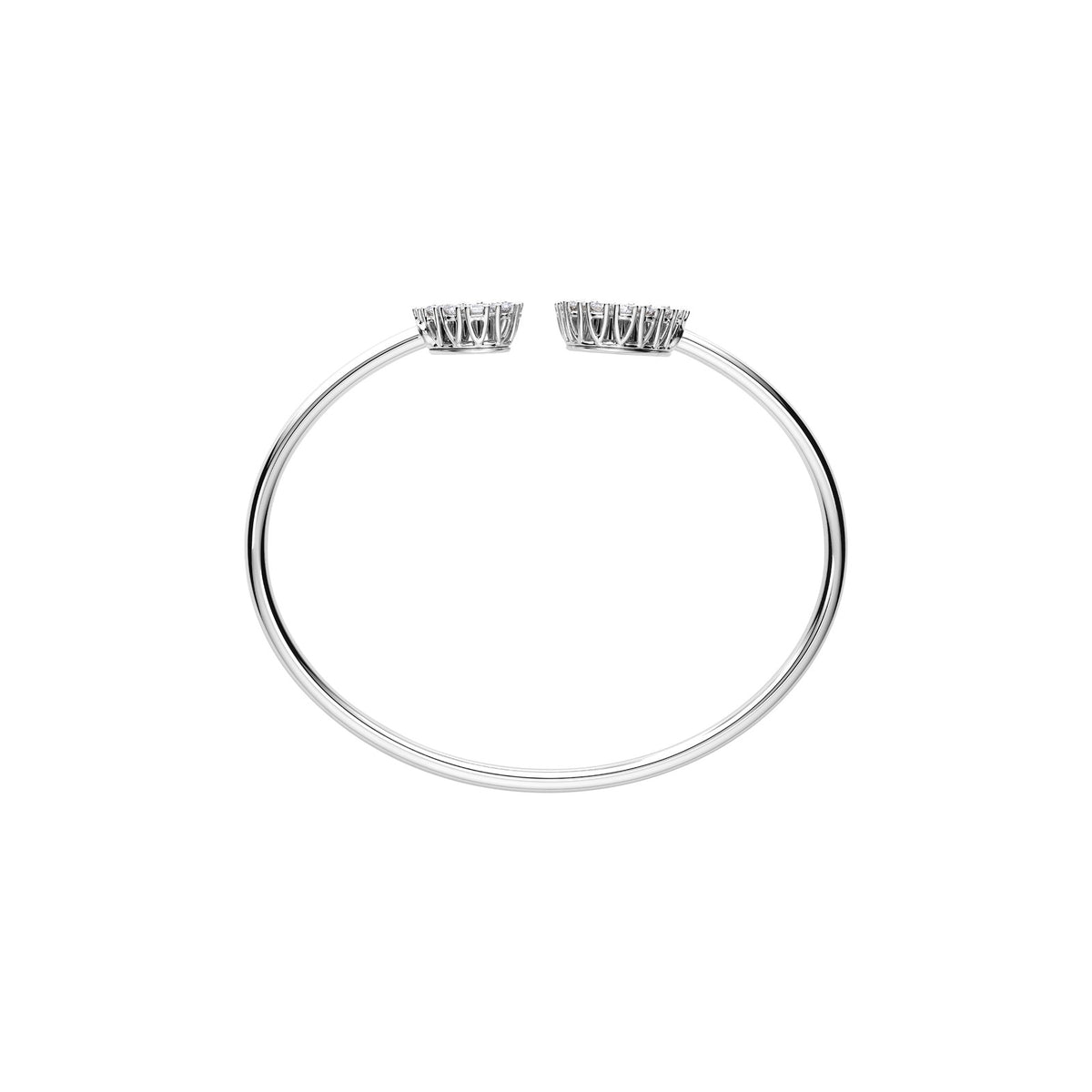 Chopard Happy Diamonds bangle in 18k ethical white gold with diamonds view 3