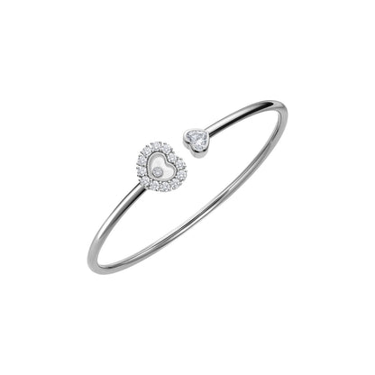 Chopard Happy Diamonds bangle in 18k ethical white gold with diamonds