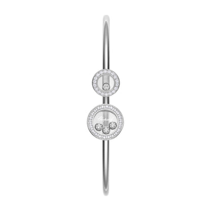Chopard Happy Diamonds bangle in 18k ethical white gold view 2