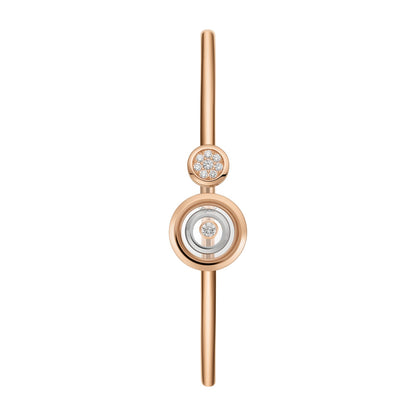 Chopard Happy Diamonds bangle in 18k ethical white and rose gold with diamonds view 2