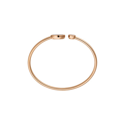 Chopard Happy Diamonds bangle in 18k ethical white and rose gold with diamonds view 3