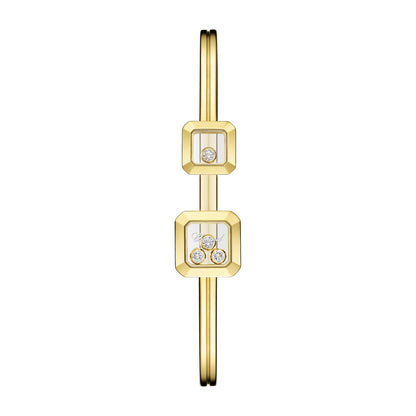 Chopard Happy Diamonds bangle in 18k ethical yellow gold with diamonds view 3