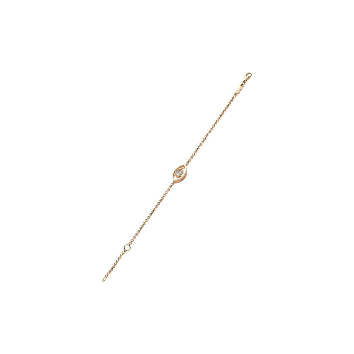 Chopard Happy Diamonds bracelet in 18k ethical rose gold with moving diamonds view 2