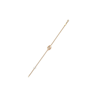 Chopard Happy Diamonds bracelet in 18k ethical rose gold with moving diamonds view 2