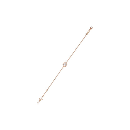 Chopard Happy Diamonds bracelet in 18k ethical rose gold with moving diamonds view 2