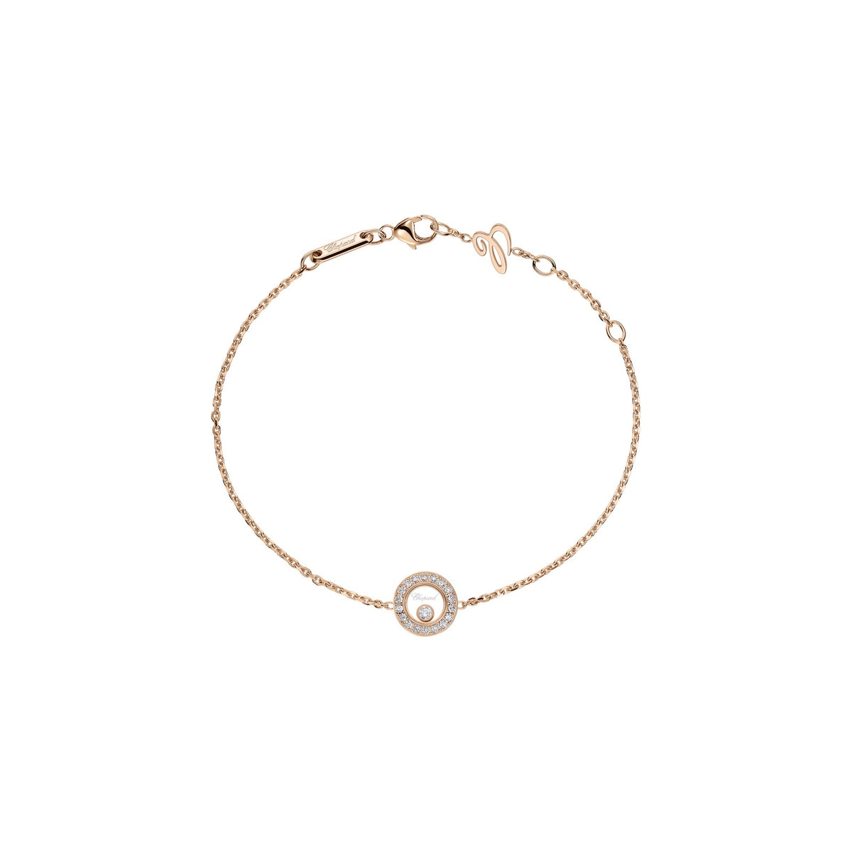 Chopard Happy Diamonds bracelet in 18k ethical rose gold with moving diamonds