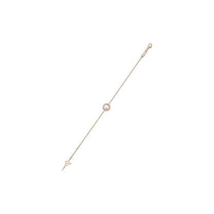 Chopard Happy Diamonds bracelet in 18k ethical rose gold with moving diamonds view 2
