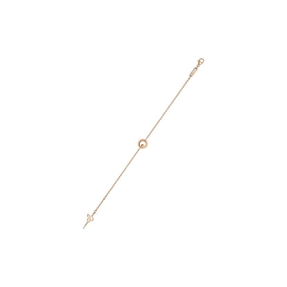 Chopard Happy Diamonds bracelet in 18k ethical rose gold with moving diamonds view 3