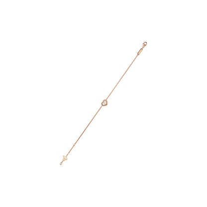 Chopard Happy Diamonds bracelet in 18k ethical rose gold with moving diamonds view 3