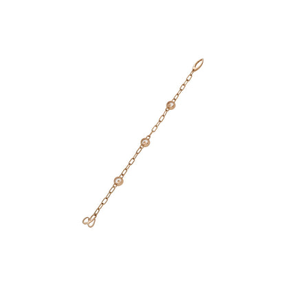 Chopard Happy Diamonds bracelet in 18k ethical rose gold with moving diamonds view 3