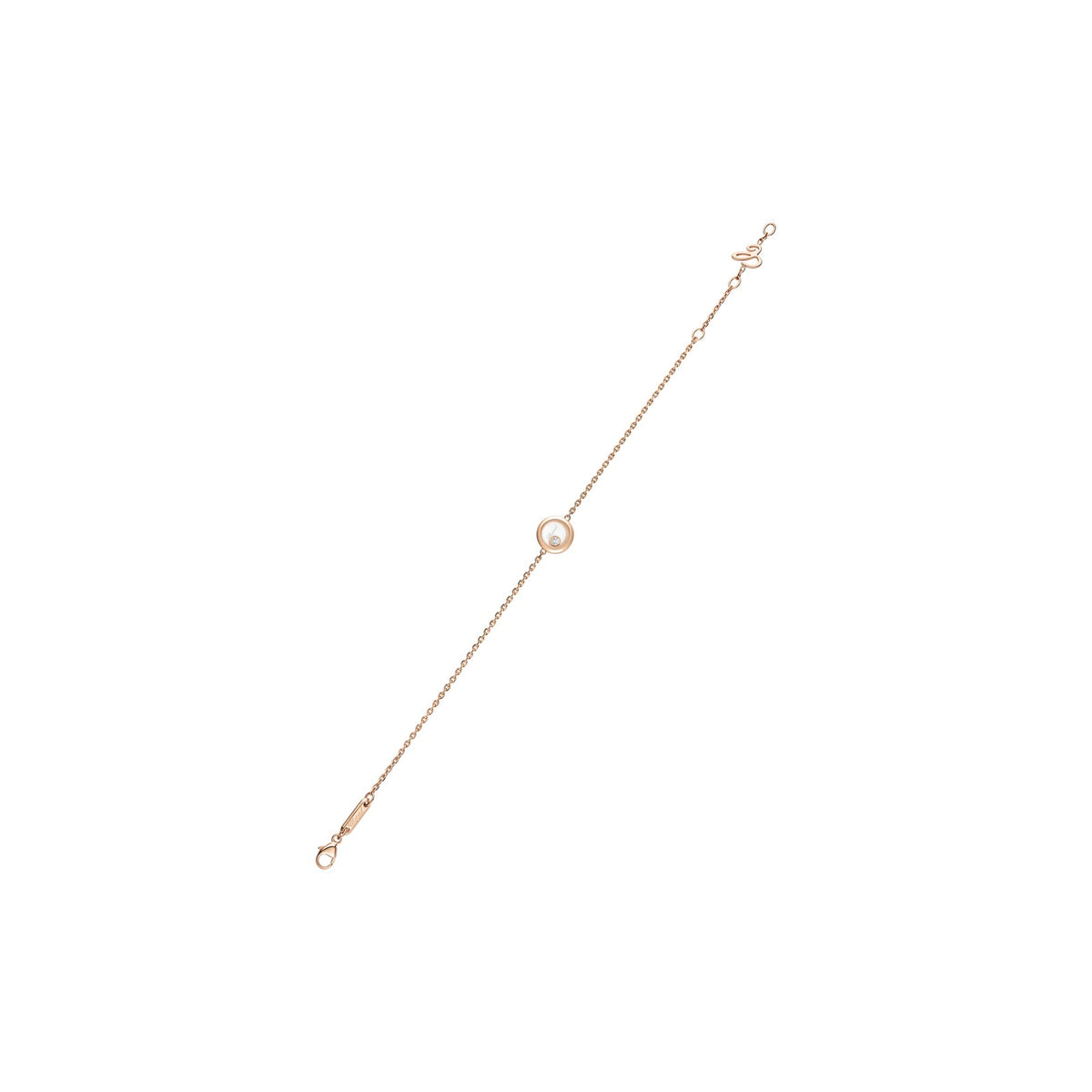 Chopard Happy Diamonds bracelet in 18k ethical rose gold with diamonds view 2