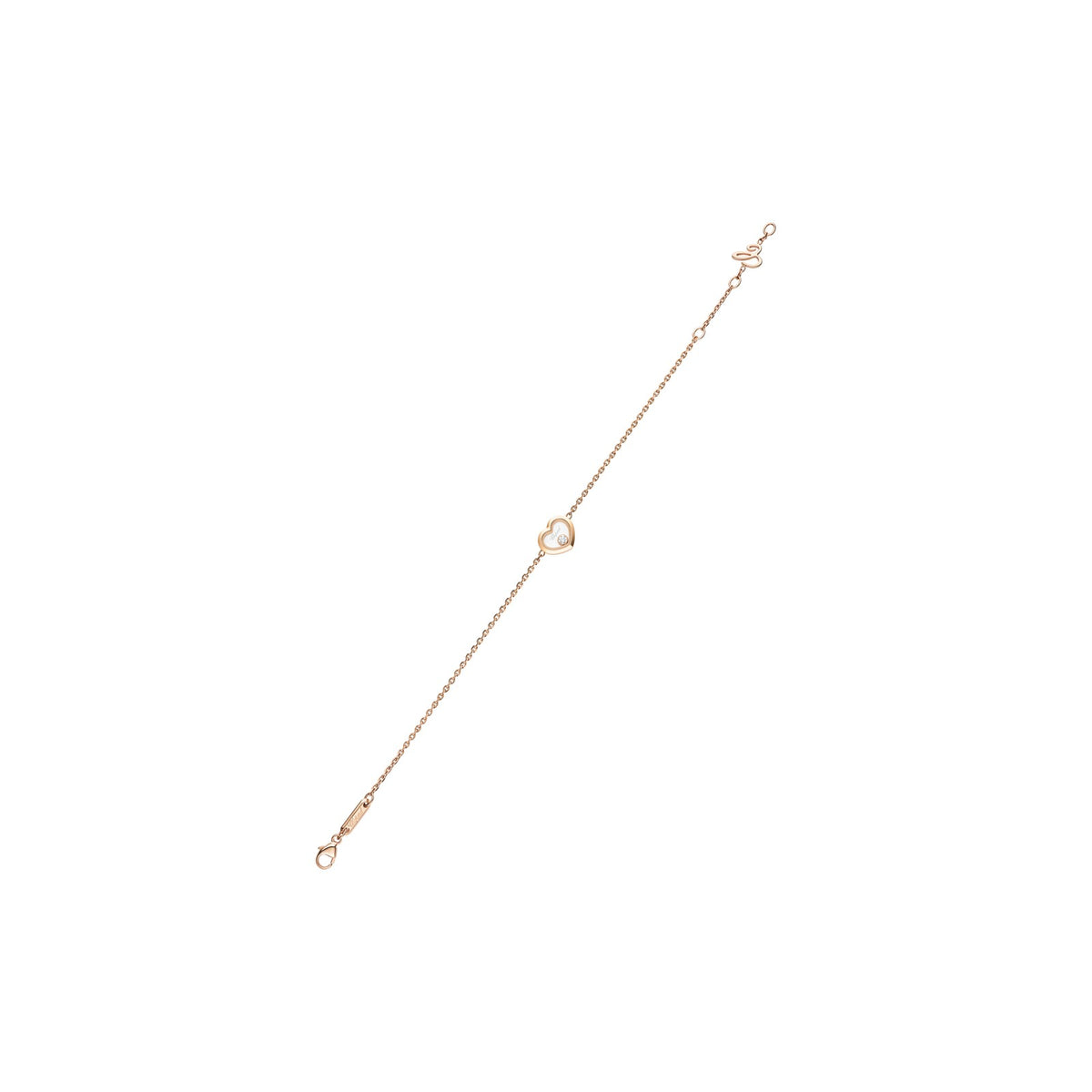 Chopard Happy Diamonds bracelet in 18k ethical rose gold with diamonds view 2