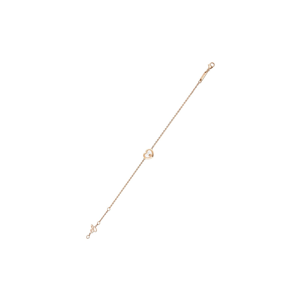 Chopard Happy Diamonds bracelet in 18k ethical rose gold with diamonds view 3