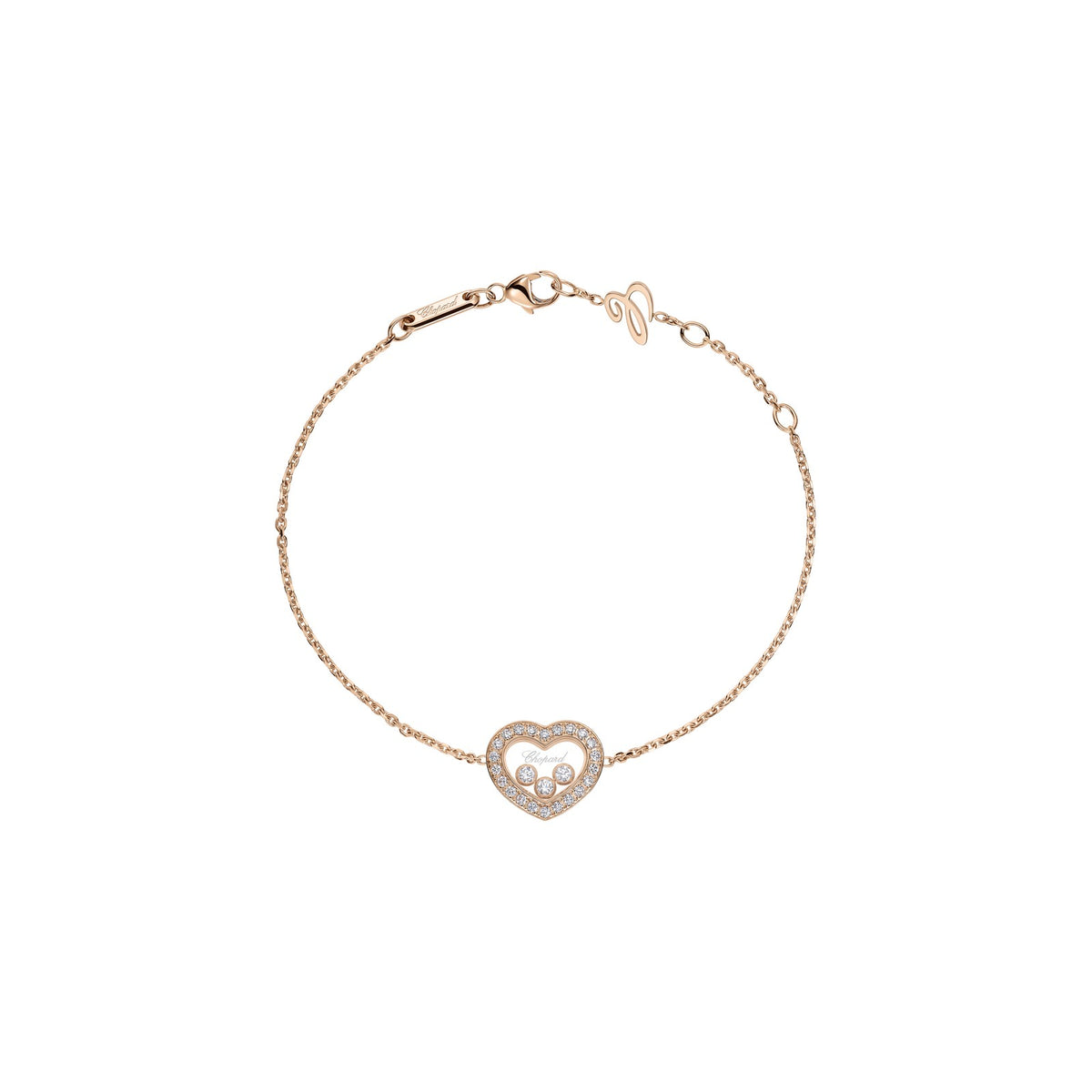 Chopard Happy Diamonds bracelet in 18k ethical rose gold with moving diamonds