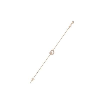 Chopard Happy Diamonds bracelet in 18k ethical rose gold with moving diamonds view 2