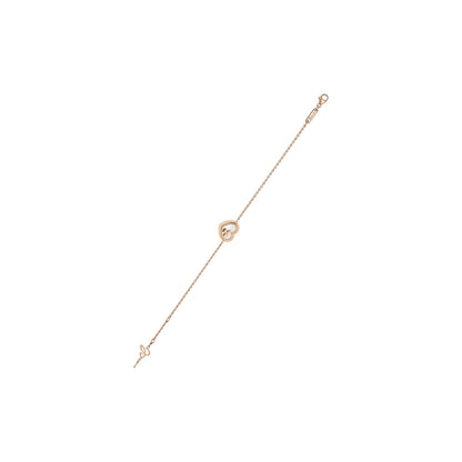 Chopard Happy Diamonds bracelet in 18k ethical rose gold with moving diamonds view 3