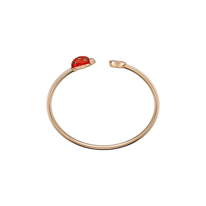 Chopard Happy Diamonds bracelet in 18k ethical rose gold with diamonds view 3