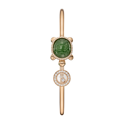 Chopard Happy Diamonds bracelet in 18k ethical rose gold with diamonds view 2