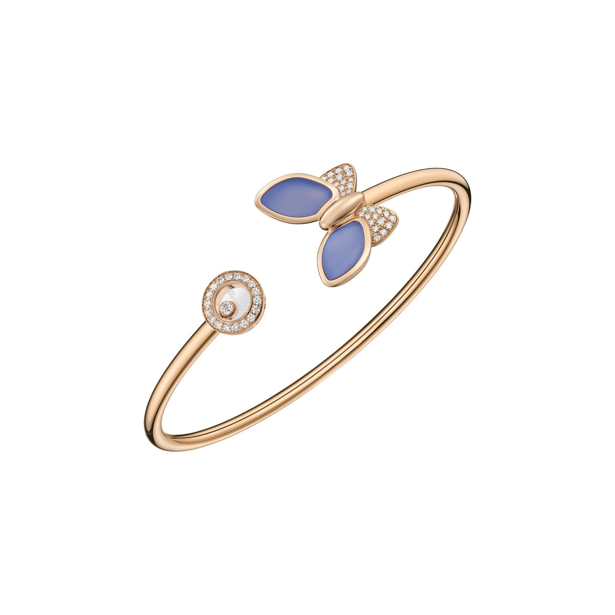 Chopard Happy Diamonds bracelet in 18k ethical rose gold with diamonds