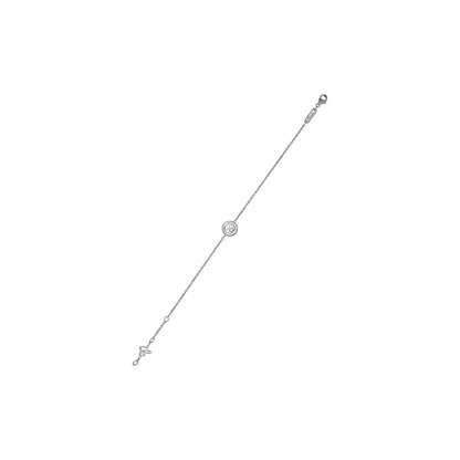 Chopard Happy Diamonds bracelet in 18k ethical white gold with moving diamonds view 2