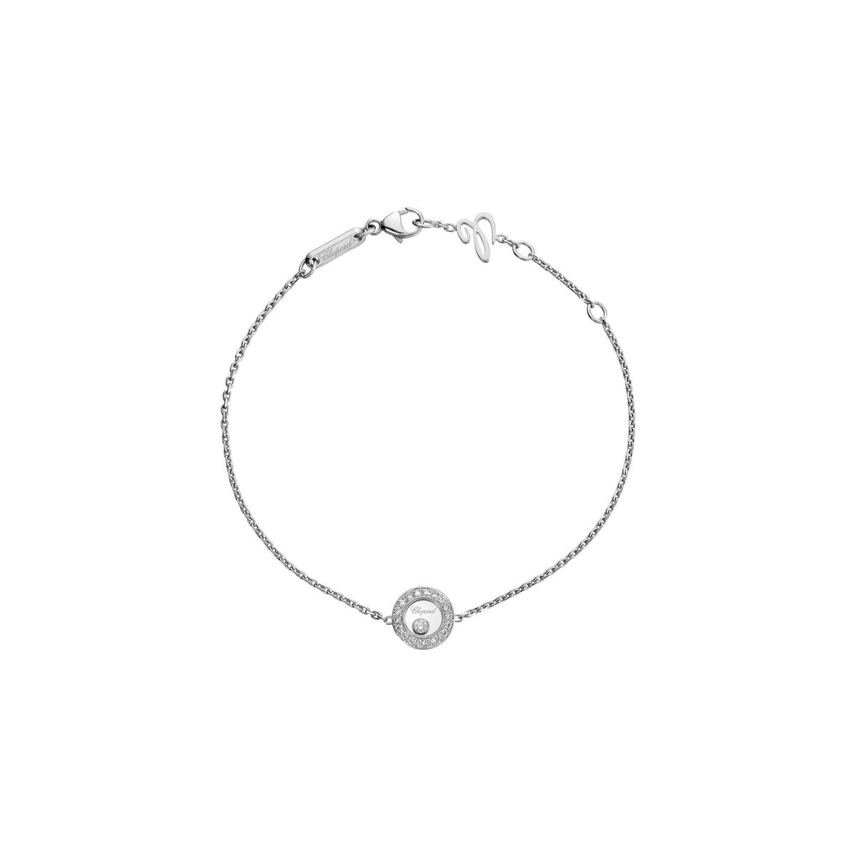 Chopard Happy Diamonds bracelet in 18k ethical white gold with moving diamonds