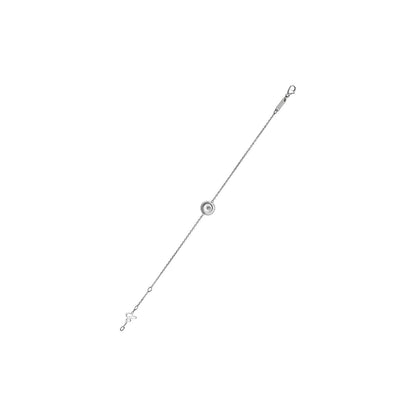 Chopard Happy Diamonds bracelet in 18k ethical white gold with moving diamonds view 3