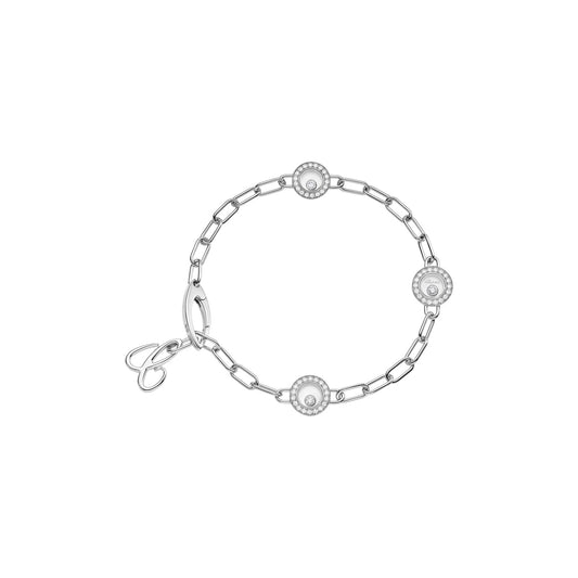 Chopard Happy Diamonds bracelet in 18k ethical white gold with moving diamonds