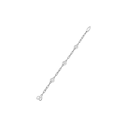 Chopard Happy Diamonds bracelet in 18k ethical white gold with moving diamonds view 3