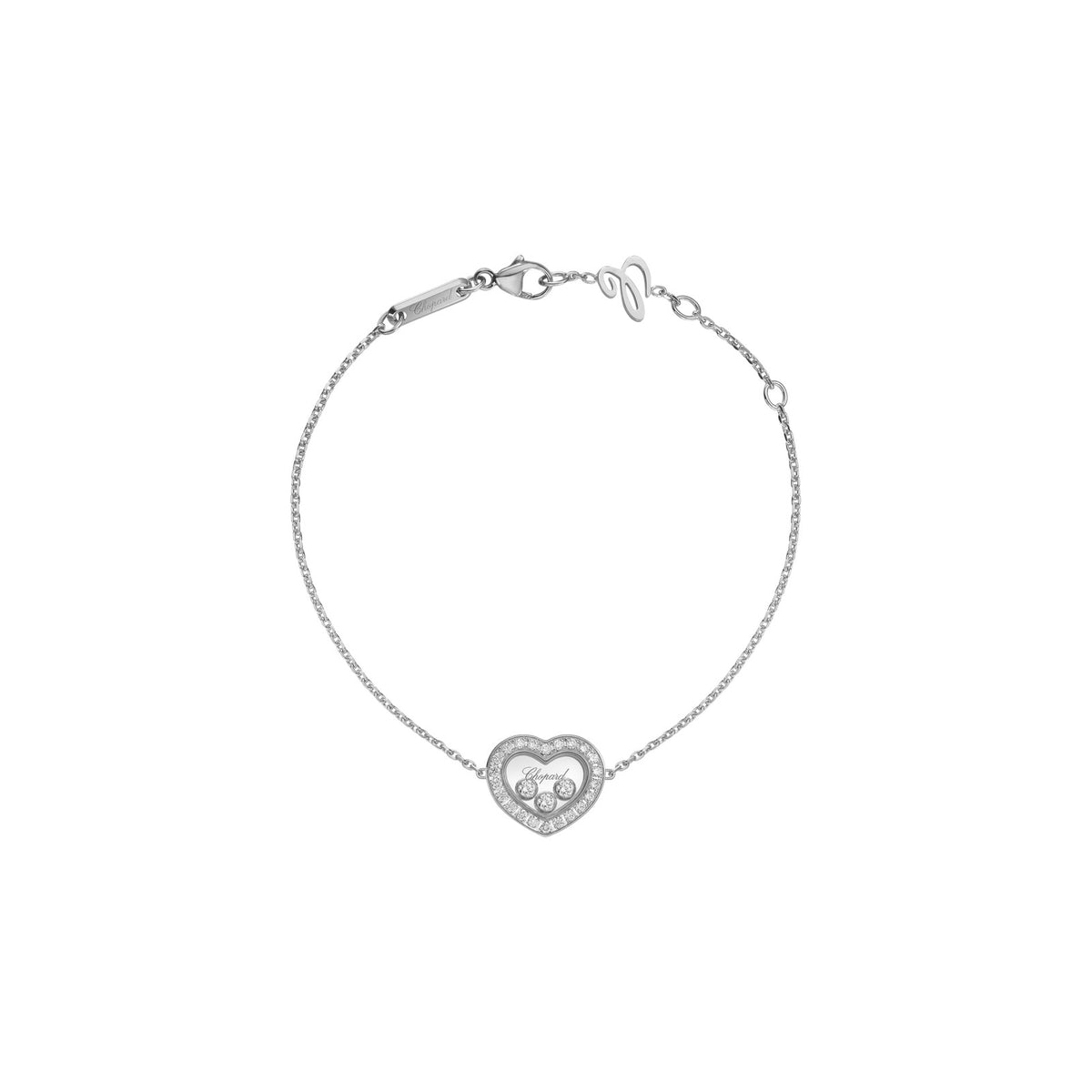 Chopard Happy Diamonds bracelet in 18k ethical white gold with moving diamonds