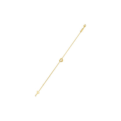 Chopard Happy Diamonds bracelet in 18k ethical yellow gold with moving diamonds view 3