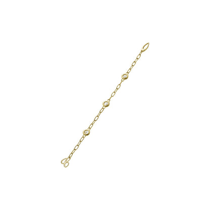 Chopard Happy Diamonds bracelet in 18k ethical yellow gold with moving diamonds view 2