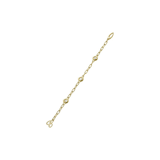 Chopard Happy Diamonds bracelet in 18k ethical yellow gold with moving diamonds view 2