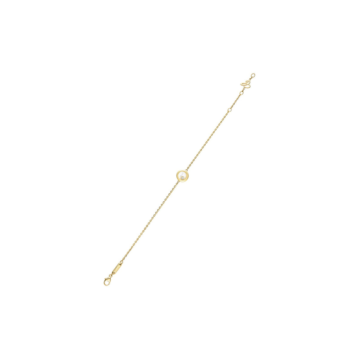 Chopard Happy Diamonds bracelet in 18k ethical yellow gold with diamonds view 2